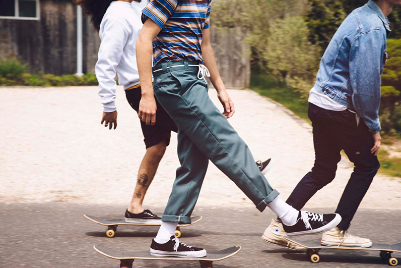 skateboarding shorts and pants