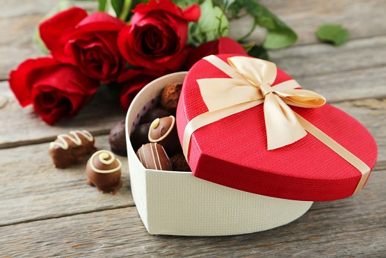 chocolates and bouquet
