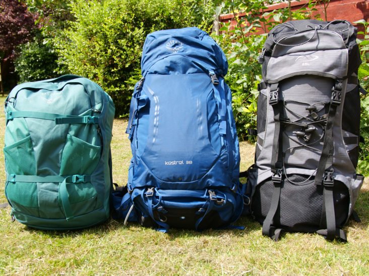 Internal, External and frameless hiking backpack