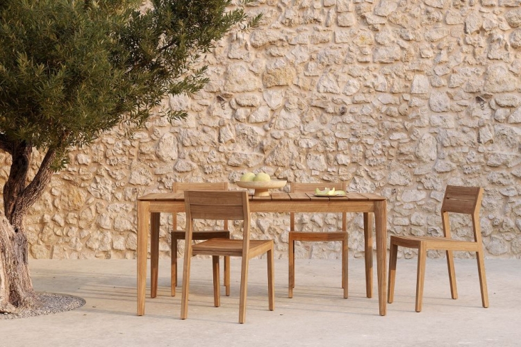 teak outdoor table with chairs